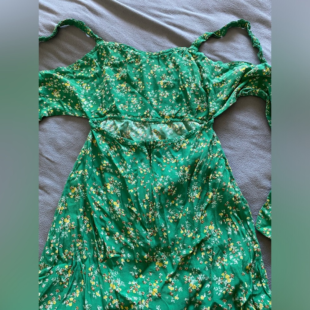 Floral Green summer dress - Picture 4 of 8